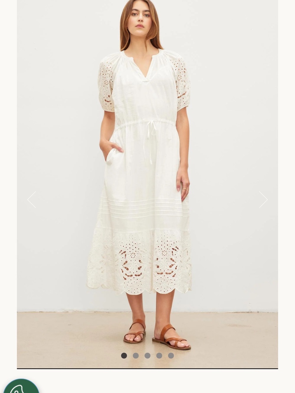 Velvet by Graham & Spencer Nadia Embroidered Cotton Lace Dress